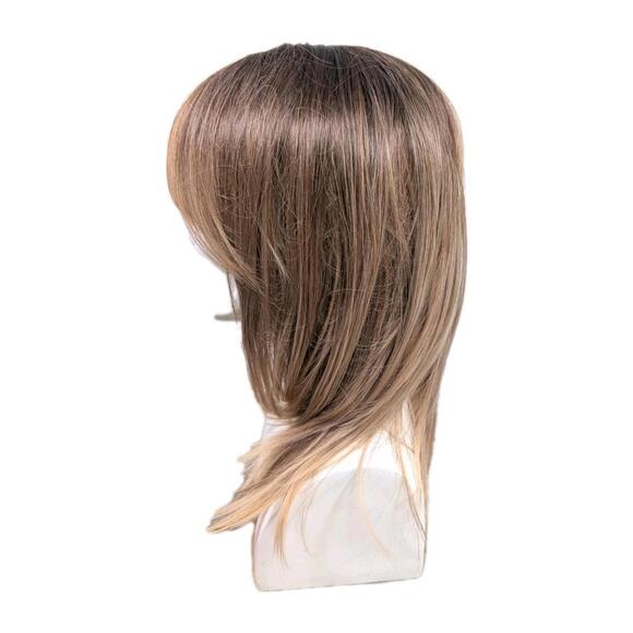 Unbranded Short Brown Blonde Ombre Synthetic Wig Layered Hair - Picture 2 of 7